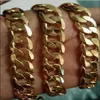 115g HEAVY 12 5MM 18K Gold Filled Bracelet Collier 22 Chaîne Set289i