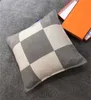 Modern pillow case designer classic plaid cashmere pillow cover without inner cushion cover 45*45cm pillowcase for home decorative and christmas gifts s04