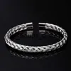 Chain 3pcs/Set Roman Numeral Men Bracelet Handmade Stainless Steel Hemp Rope Buckle Open Bangles Pulseira Bileklik Luxury Jewelry x0909