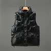 Giacca da donna Senza maniche Caldo Piumino Gilet Capispalla Colletto alla coreana Cerniera Gilet imbottito lucido solido Gilet con tasche D10 22 Drops 230908