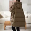 Women's Jackets Lagabogy 2023 Winter Women 90 White Duck Down Jacket Casual Loose Over Size Warm Parka Female Drawstring Hooded Puffer Coat 230908