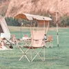 Mobilier de camp Camping en plein air loisirs chaise pliante auvent de plage chaise de pêche avec auvent croquis chaise longue chaise de pêche portable HKD230909