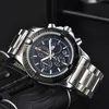 Top Watches Luxury Fashion All Dials Working Mens Full Steel Band Quartz Movement Clock Gold Silver Leisure Wrist Watch