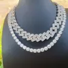 Collier Hip Hop en argent Sterling 925, gros diamant de 8mm, bijoux fins, chaîne de Tennis couleur d glacée Vvs Moissanite