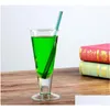 Dricker sugrör grossist färgade borosilikat cocktail glas sts längd 20 cm sund 8mm st för parti fartyg droppleverans ho homefavor otfqr