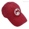 Super Mario Brothers waschbare Baseballmütze, Paar, Buchstaben-Stickerei, Sonnenschutz, S8TN, S8TN