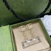 Boucles d'oreilles pendantes en résine blanche de luxe, design de mode, lustre, lettres, pendentif, fête pour dames, cadeau de mariage, bijoux293x