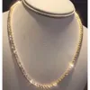 Теннисные ожерелья с настоящими бриллиантами Теннисные браслеты с настоящими бриллиантами Si1 Vs Vvs Diamonds Быстрая страховая доставка в США