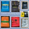 Sacos de compras 100 pcs personalizado plano não tecido saco de compras saco de pano para roupas perucas uma cor dupla face impressão livre design 230908