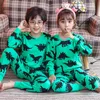 Kläder sätter baby pojkar pyjamas hösten långärmad barns sömnkläder tonåring pyjamas bomullspyjamas för barn 6 8 10 12 14 år 230909