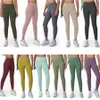 LL-N1903 Pantaloni da donna per nudità Yoga Outfit da corsa Slim Nono Pantaloni Esercizio per adulti Vita alta Abbigliamento fitness caldo Ragazze Skinny elastici278S