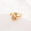 10kt cz fina solid thailändska baht g f guld full hjärtringar bröllop engagemang brud smycken sten elegant ringtjocklek268l