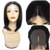 4x1 T lace human hair wigs Bob style middle part straight 10 12 14 16 inch Indian wig323B