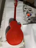 new Left handed orange jazz guitar Free Shipping made in China