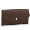 Luxurys Ladies Wallet Designersファッションマネーカードホルダー長いポケットジッパーバッグハンドバッグ明るい色付き60136 CO2830