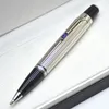 Luxury Bohemies Black Harts Ballpoint Pen Mini Short Portable Travel Office Writing Ball Pens med diamant och serienummer