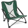 Кемпинговая мебель Cascade Mountain Tech Компактный низкопрофильный складной походный стул для улицы с футляром для переноски - Зеленый пляжный стул HKD230909