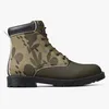 Stivali Martin classici fai-da-te Modello personalizzato Moda unisex cool verde militare Stivali casual rialzati versatili 36-48 13906