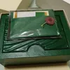 Scatola per orologi di marca verde originale con carte e documenti, certificati, scatola per borse per 116610 116660 116710 Watches2713