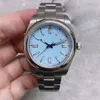 ST9 Orologio in acciaio Zaffiro Colori esterni Orologi da polso sportivi da uomo Vetro 41mm Quadrante blu baby Acciaio meccanico MIX Automatico Gol Llgbw