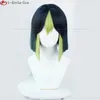 Cosplay Wigs Tighnari Cosplay Wig Game Genshin Impact Sumeru Tighnari Kort värmebeständigt syntetiskt hår Halloween Party Wigs Ear Wig Cap 230908