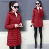 Women's Down 2019 Women Winter Hooded Warm Coat Slim Plus Size 5xl Candy Colton Padded Basic Jacket Medium-Long Jaqueta Feminina T200319 L230909