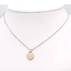 Varmförsäljning av rostfritt stål hjärtformat halsband, kort halsband för kvinnor, 18k guld titanstål enkelhjärta halsband
