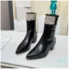 Designer zíper nova versão alta de botas femininas de comprimento médio couro impresso tecido emenda sexy elegante solas confortáveis