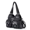 Evening Bags Angelkis Handbag Fashion Small PU Shoulder Bag Soft Hobos Messenger Tophandle Tote Satchel Front Pockets L Purse 230908