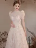 2023 Luxury Crystal Wedding Dress Illusion Back Shiny Beaded High Quality Sheer See Through Bridal Dresses With Lace Appliciques Covered Buttons New Vestido de Novias