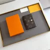 Klassiskt plånbokspaketmyntpaket France Designer Walls Brown Checkered Leather Bank Package Mini Walls Clutch Bag Card Holder Credit Credit