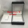 Luksusowe pudełko Czarne oryginalne pudełko męskie zegarki kobiety pudełka na rękę na rękę z certyfikatami dla IWC WATC298F
