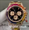 Relógios masculinos mais vendidos de luxo relógio mecânico automático 40mm sem cronógrafo rosa ouro completo aço inoxidável gelo azul diamante à prova d'água relógios de pulso masculinos