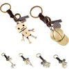 Update Baseball Cap Key Ring Movable Robot Giraffe Owl Heart Keychain Holders Bag Hangs Fashion Jewelry