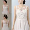 Vintage Bridal Jackets Jewel Sleeveless Bolero Wedding Top 2020 New Lace Appliques Custom Made Plus Size Bridal Accessories293P