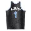 Anfernee Hardaway Magics مخصص كرة السلة Jersey Orlandos Tracy McGrady Nick Anderson Grant Hill Dwight Howard Throwback Black Blue Size S-XXXL