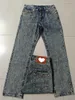 Jeans Truess tendance Faith Jeans pour hommes Big Buddha Religion Large Thread Thick Loose Straight Leg jeans de créateur