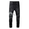 Herren-Jeans, Designer-Jeans, Herren, Buchstabe, Marke, weiß, schwarz, Rock-Revival-Hose, Biker-Hose, Herrenhose, gebrochenes Loch, Stickerei, Größe 28–40, Top-Qualität, 877949913 x0911