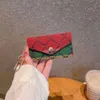 Design de mode portefeuille court mini sac de carte de crédit sac de rangement de changement de carte de luxe motif coloré fermeture éclair multi-carte insertion couverture de carte enveloppe sac à main