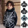 Sudaderas con capucha Sudaderas 23 Otoño Invierno Ropa para niños LMH Suéter con capucha Serie Letra Ojos de araña Top de manga larga con un aspecto vintage 230909