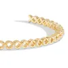 High Quality Classic Dainty 14kt Yellow Gold Floral Diamond Cuff Bracelet Natural Igi Certified Diamond Manufacturer From India