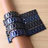 Blaue Edelstahl-Uhrenarmbänder aus Metall, hochwertige Uhrenarmbänder, 20 mm, 22 mm, passend für Samsung Gear S2, S3, S4, klassische Stunden, fashion3006