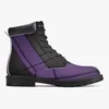 Stivali classici fai-da-te scarpe da uomo donna Modello personalizzato moda fresco viola Stivali casual rialzati versatili minimalisti 36-48 8932