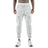 GODIKEU Zomer Heren Cargobroek Camo Winter Casual Witte Camouflage Fitness Sport Trainingsbroek331m