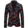 Блейзер Masculino 2020, весенний новый мужской модный стильный пиджак с принтом розы, повседневный мужской пиджак с цветами, куртка, пальто Hombre1251H
