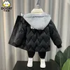 Jackor 4 14 år Autumn Winter Boys Jacket Warm Kid Children Girl Coat Hooded dragkedja Ytterkläder Födelsedagspresent Barnkläder 230909