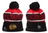 2023 Hockey Oilers Beanie North American Team Side Patch Winter Wool Sport Knit Hat Skull Caps Beanies A0