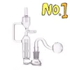 Atacado Kit de cachimbo de água de vidro queimador de óleo Bongs Heady Recycler Honeycomb Percolator com 14mm Joint Glass tabaco seco erva tigela