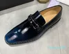 Scarpe eleganti da cerimonia nuziale di lusso di qualità per la festa nuziale Scarpe da uomo in vera pelle Nero Marrone diamante Mocassini Scarpe Suola blu Brogue Oxford Slip On Scarpe eleganti 38-45