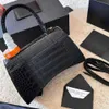 High-quality handbag Designer bag wallet ladies new letter clasp alligator pattern hourglass women's bag leather portable shoulder messenger bag